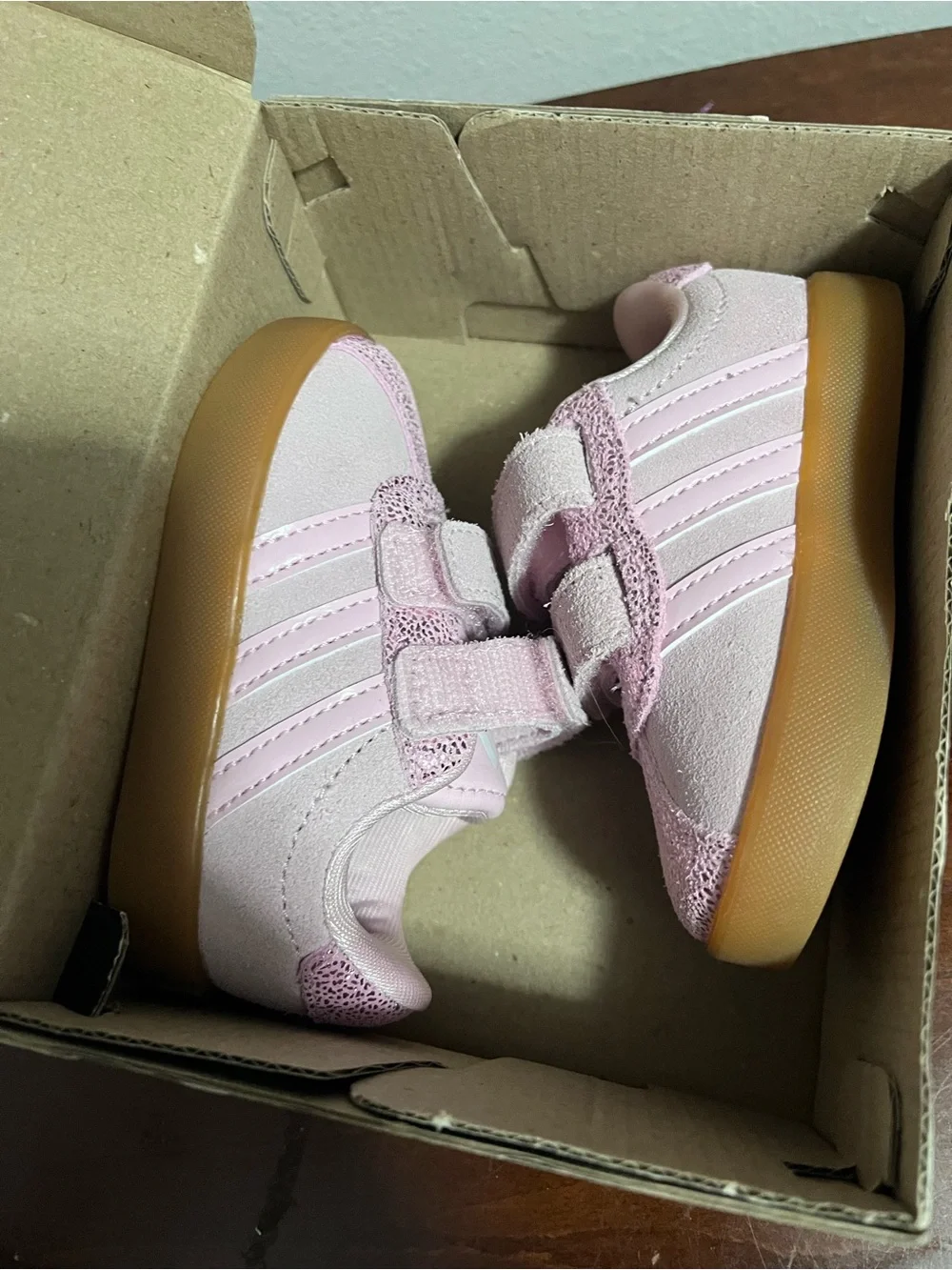 Adidas Kids' Pink Velcro Sneakers
